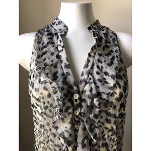 Weston Wear | Leopard print ruffle blouse | S